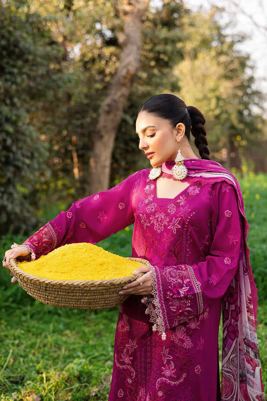 Ramsha | Riwayat Lawn Collection | Y-1202 - Rang-e-Khaas