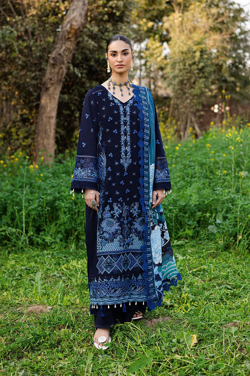 Ramsha | Riwayat Lawn Collection | Y-1203 - Rang-e-Khaas