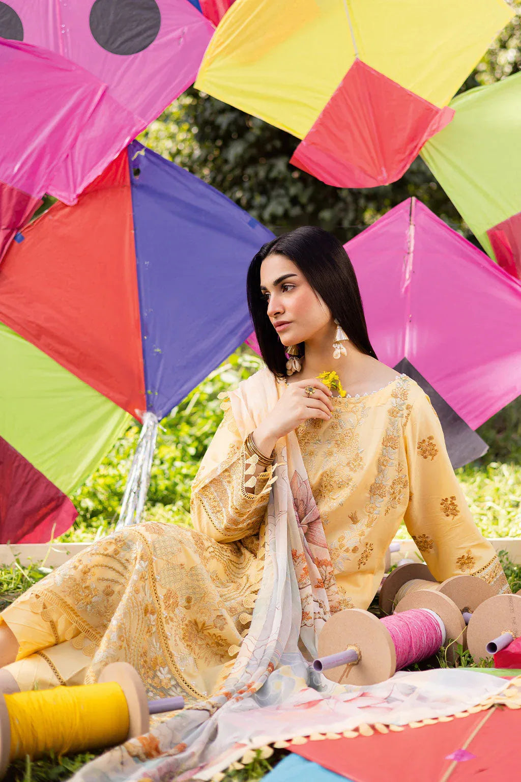 Ramsha | Riwayat Lawn Collection | Y-1207 - Rang-e-Khaas