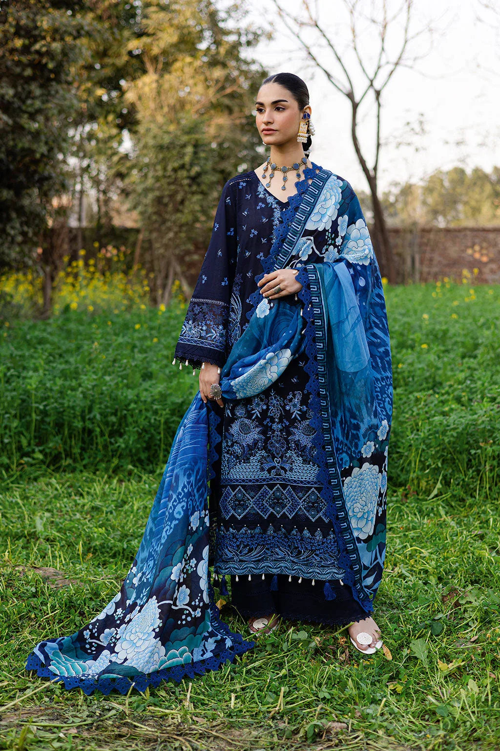 Ramsha | Riwayat Lawn Collection | Y-1203 - Rang-e-Khaas