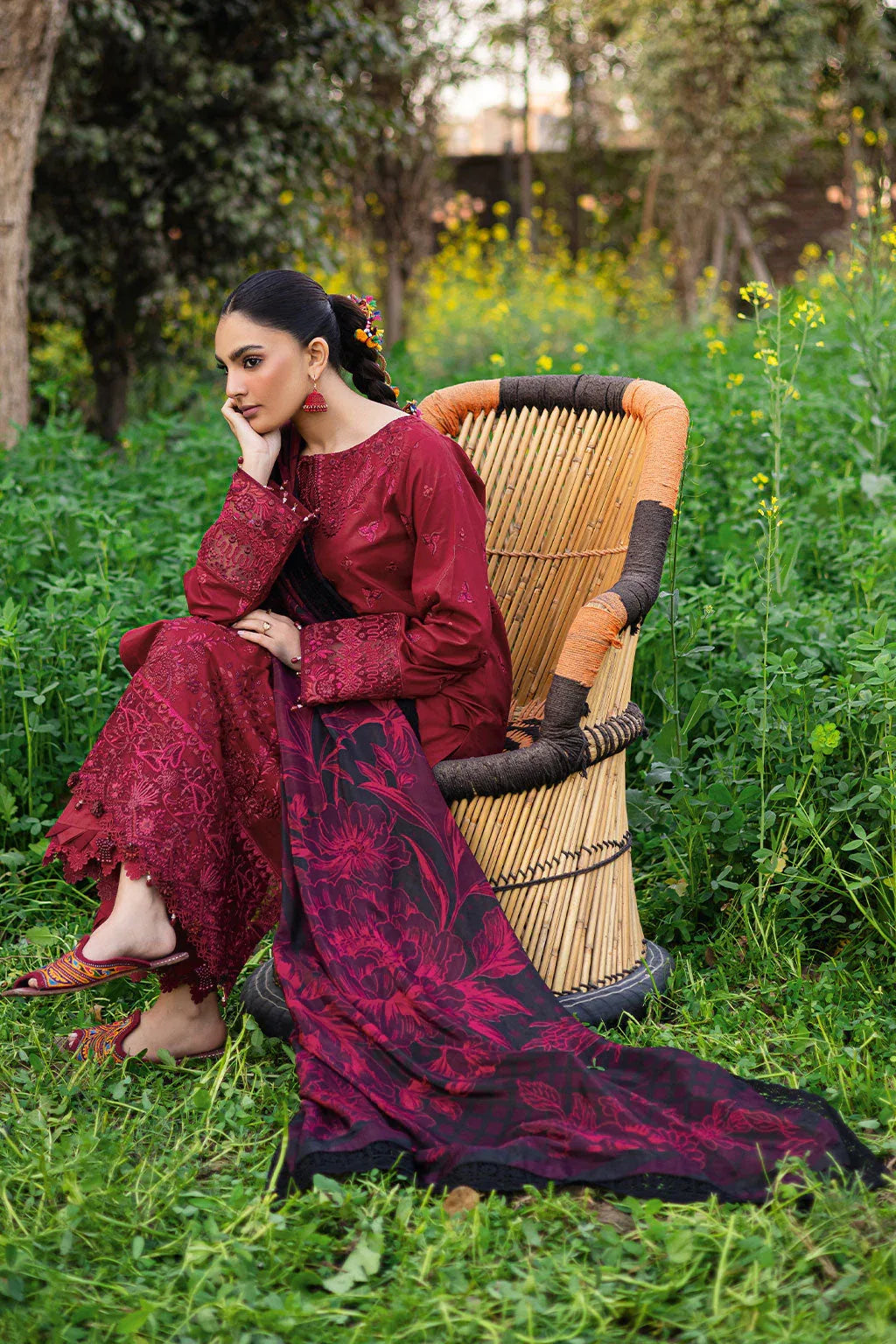 Ramsha | Riwayat Lawn Collection | Y-1204 - Rang-e-Khaas