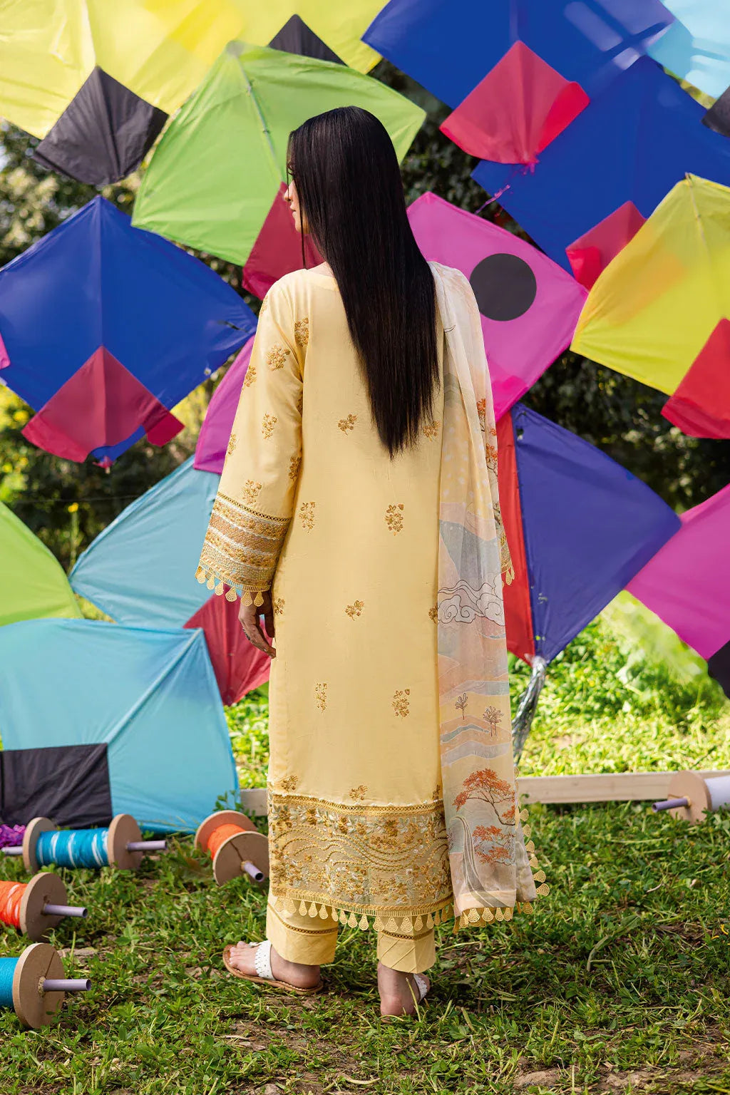 Ramsha | Riwayat Lawn Collection | Y-1207 - Rang-e-Khaas