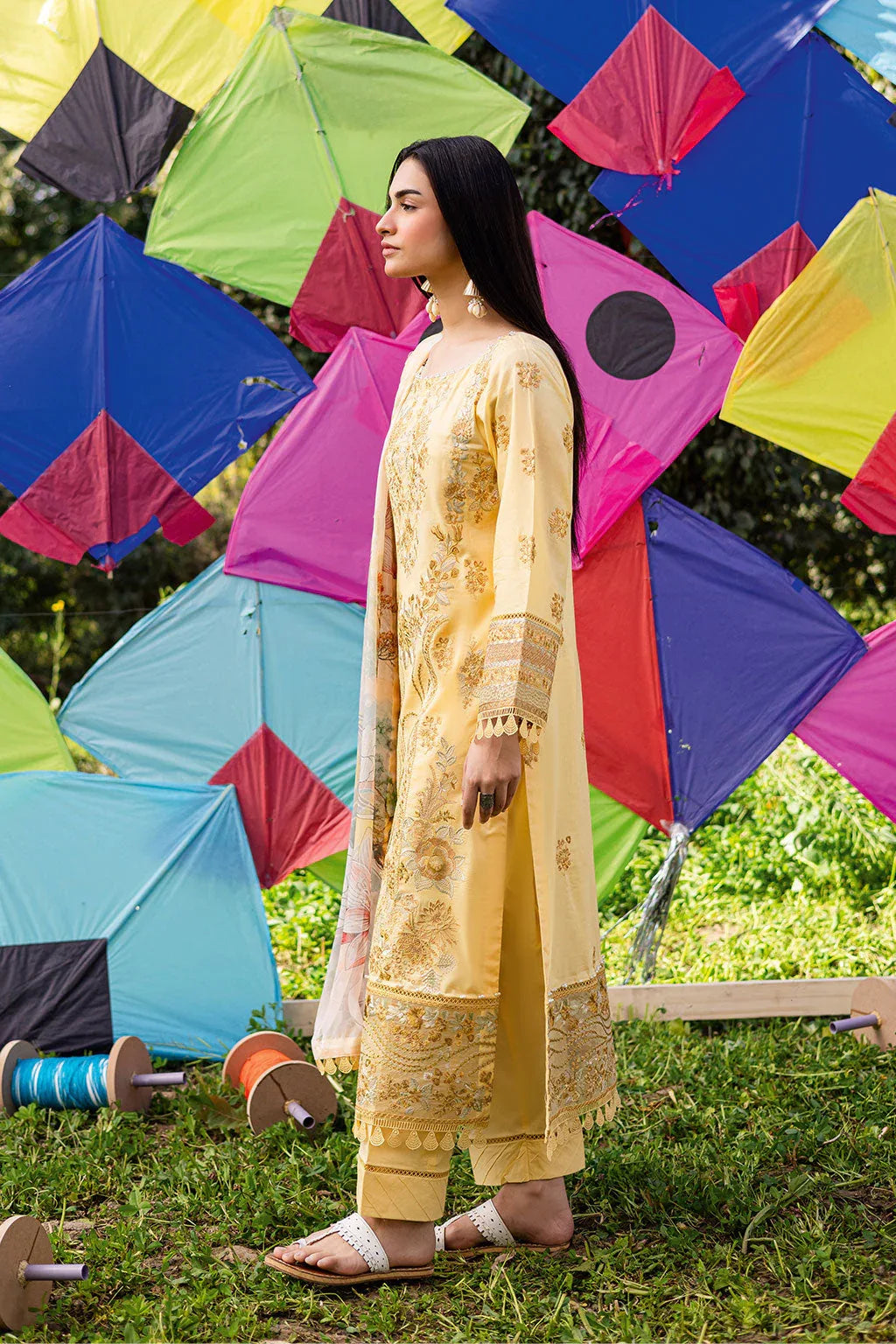 Ramsha | Riwayat Lawn Collection | Y-1207 - Rang-e-Khaas