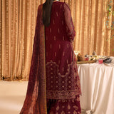 ALIZEH-Roheen - V16D01 Embroidered Chiffon Maroon