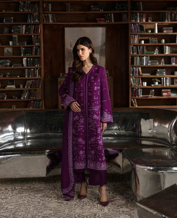 Republic Womenswear | Premium Pret 25 | RPP-06 (Prune de myrtille) - Rang-e-Khaas
