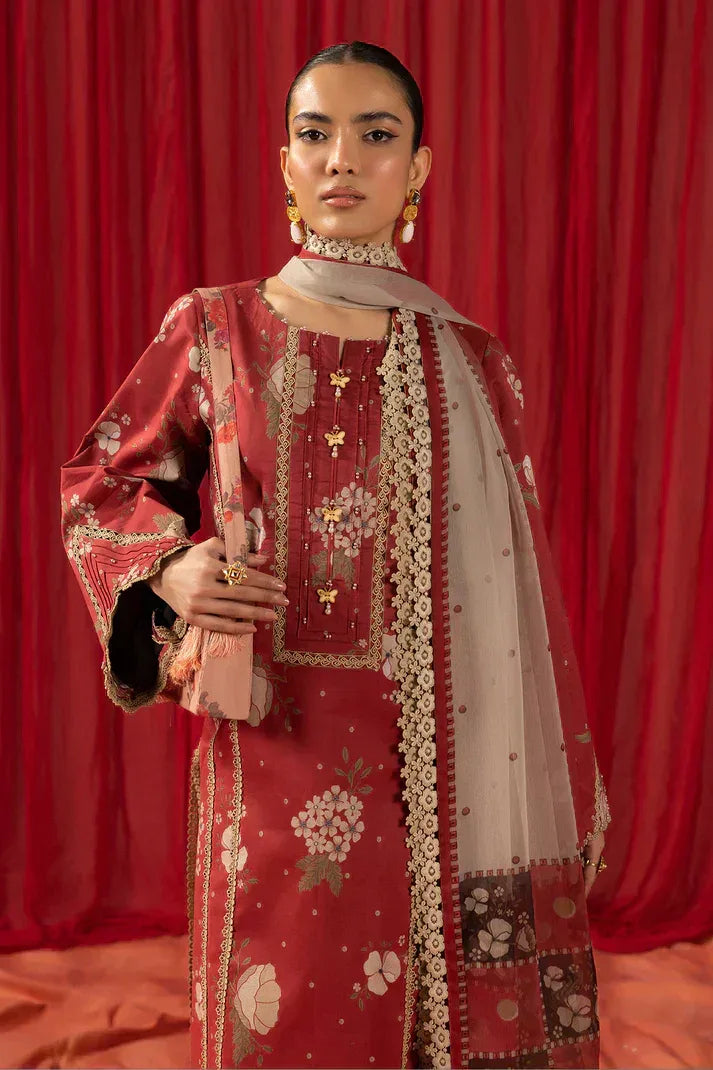 Alizeh | Sheen Lawn Prints 24 | Russet - Rang-e-Khaas