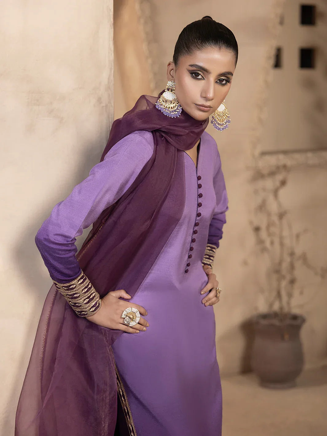 Hem Stitch | Raw Silk Edit 25 | Raania - Rang-e-Khaas