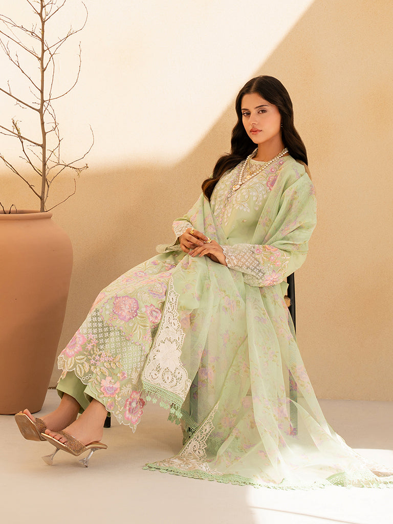 Rajbari | Jahaan Premium Festive Lawn | RAYA (Jahan) 1-B - Rang-e-Khaas