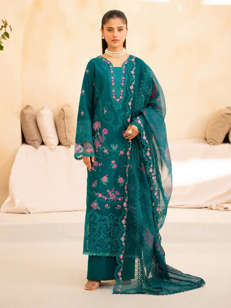 Rajbari | Jahaan Premium Festive Lawn | ZARA (Jahan) 3-A - Rang-e-Khaas