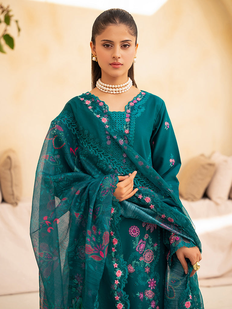 Rajbari | Jahaan Premium Festive Lawn | ZARA (Jahan) 3-A - Rang-e-Khaas