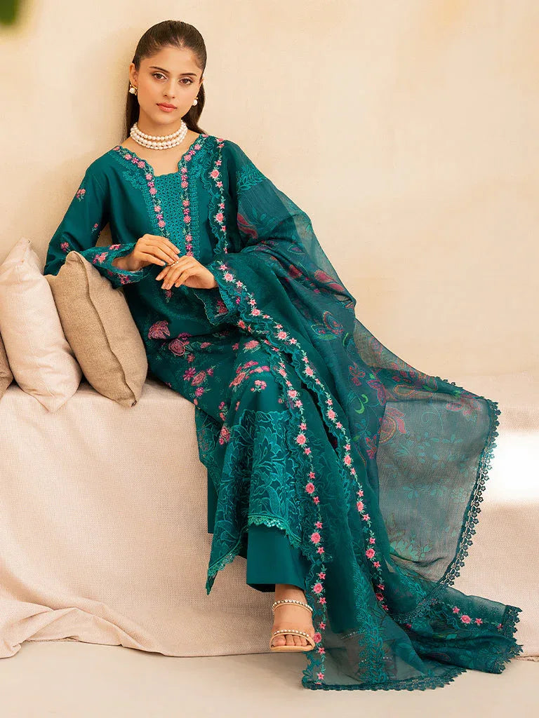 Rajbari | Jahaan Premium Festive Lawn | ZARA (Jahan) 3-A - Rang-e-Khaas