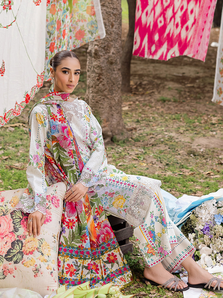 Rajbari | Schiffli Printkari Exclusive | Schiffli Printkari - 08 - Rang-e-Khaas