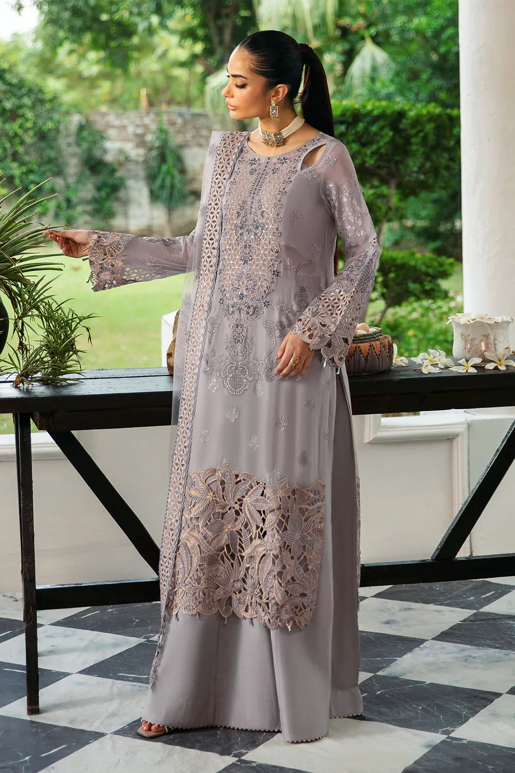 Ramsha | Dastak Luxury Chiffon Collection |  Q-104 - Rang-e-Khaas