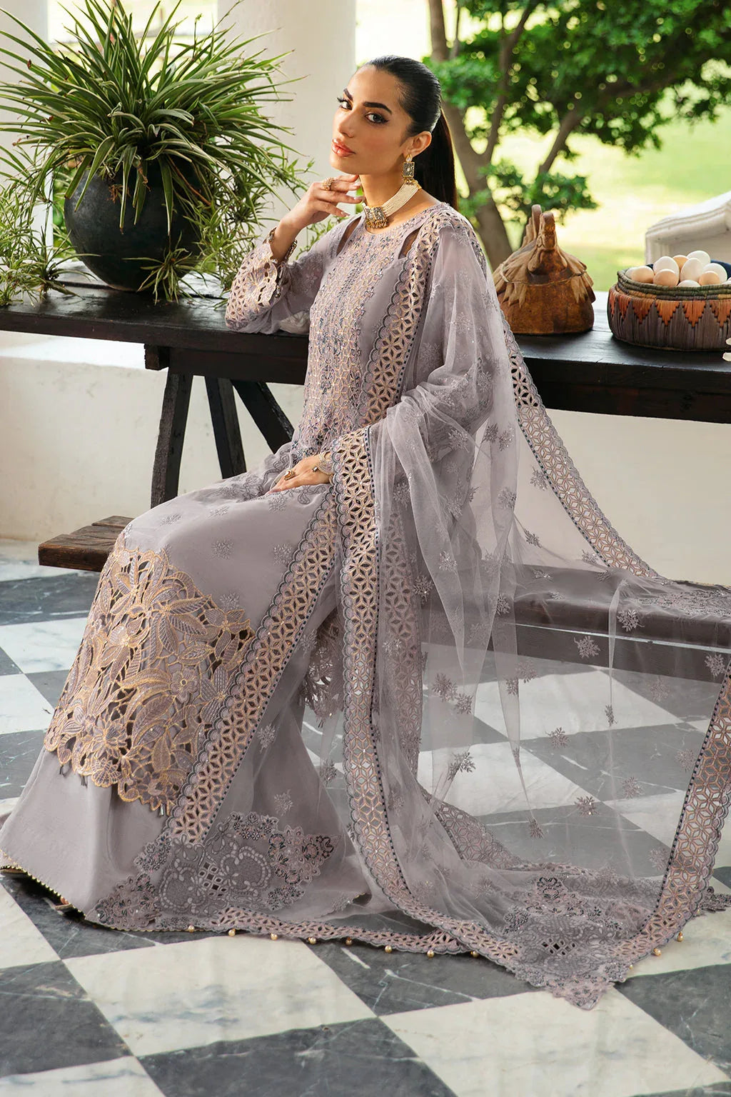 Ramsha | Dastak Luxury Chiffon Collection |  Q-104 - Rang-e-Khaas