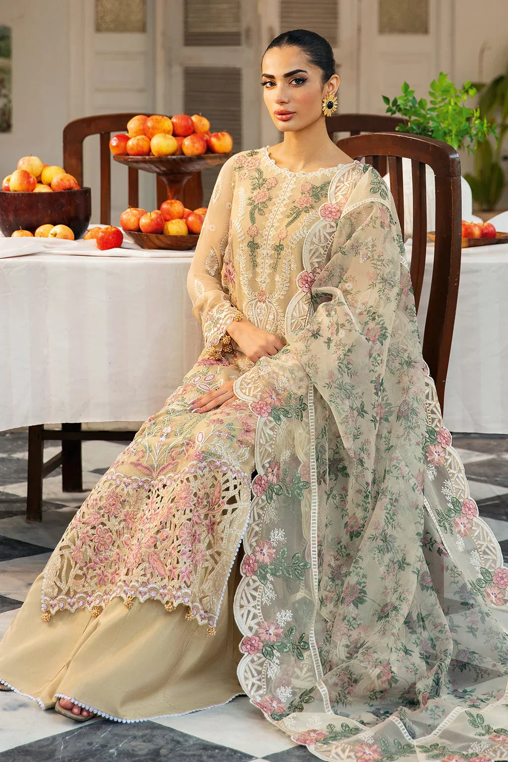 Ramsha | Dastak Luxury Chiffon Collection |  Q-105 - Rang-e-Khaas