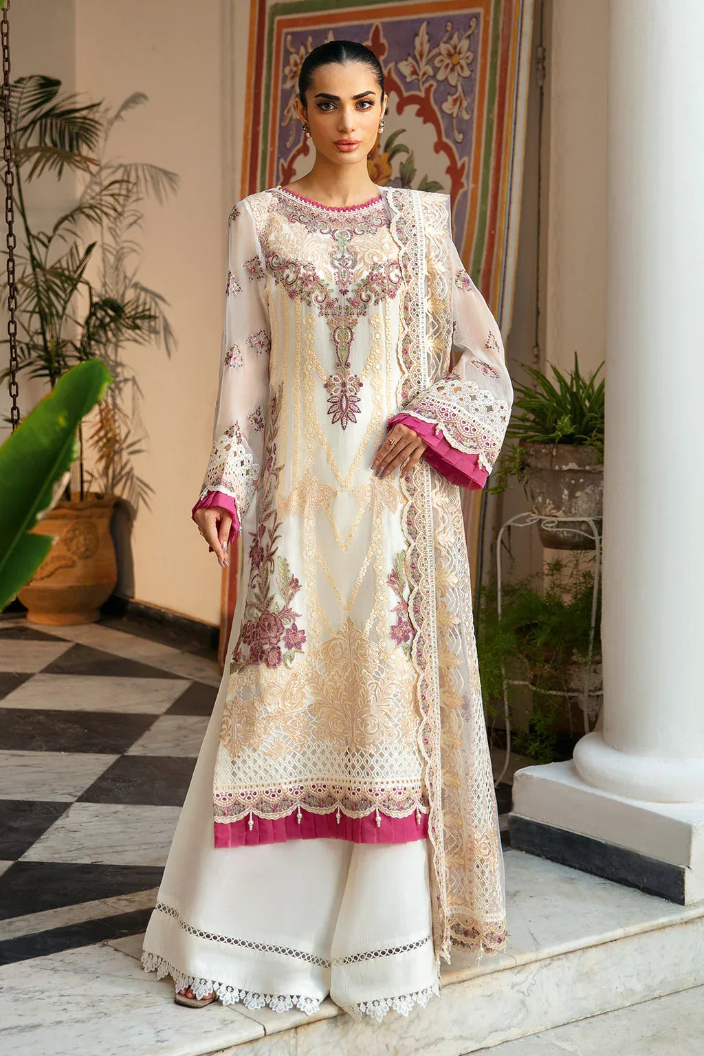 Ramsha | Dastak Luxury Chiffon Collection |  Q-107 - Rang-e-Khaas