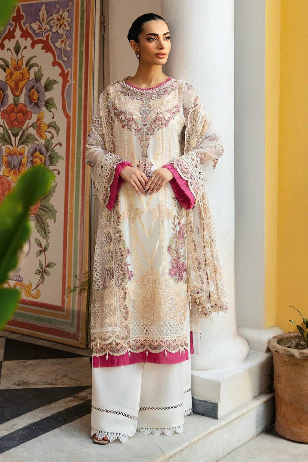 Ramsha | Dastak Luxury Chiffon Collection |  Q-107 - Rang-e-Khaas