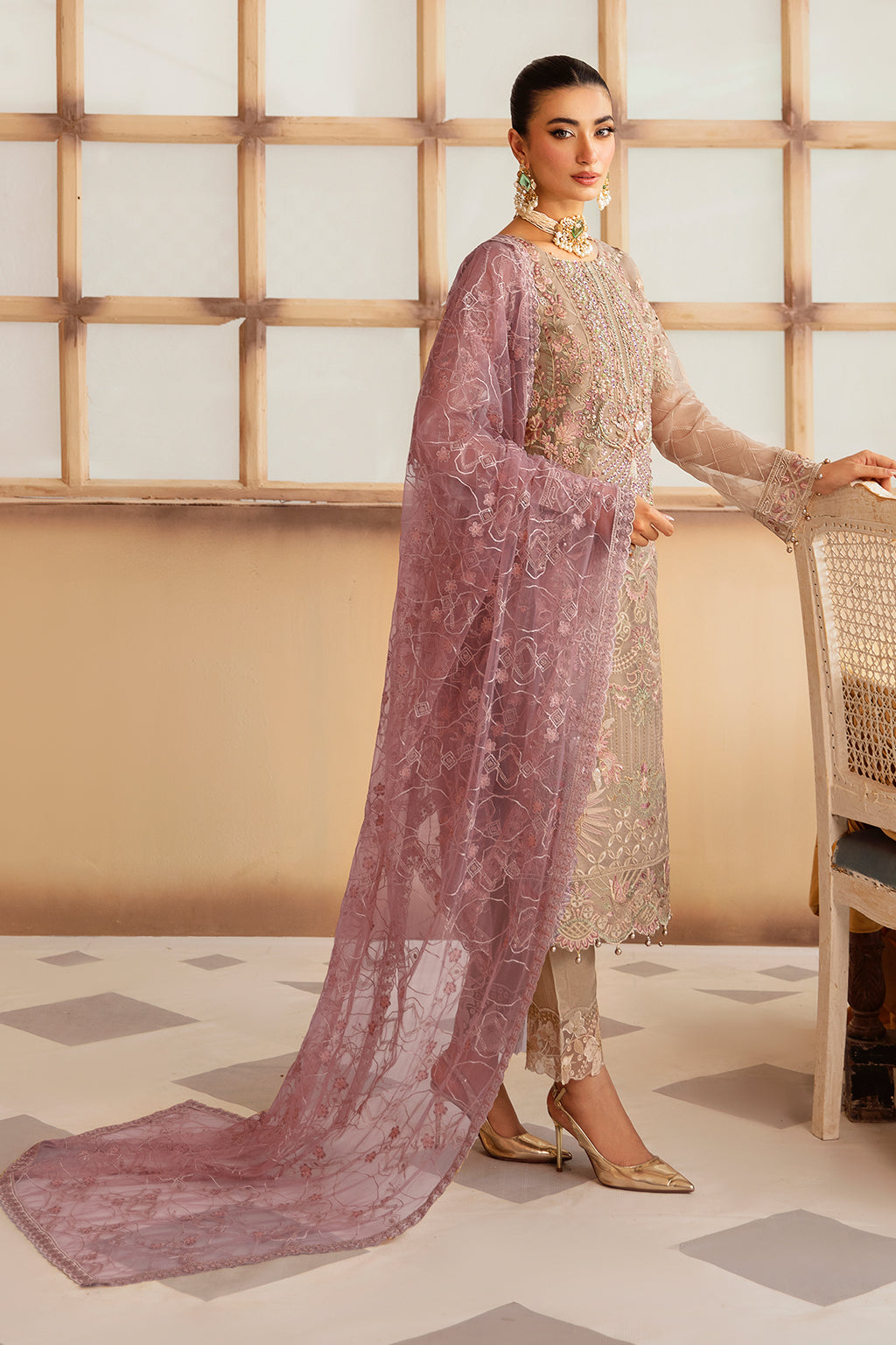 Ramsha | Minhal Organza Collection |   M-1206
