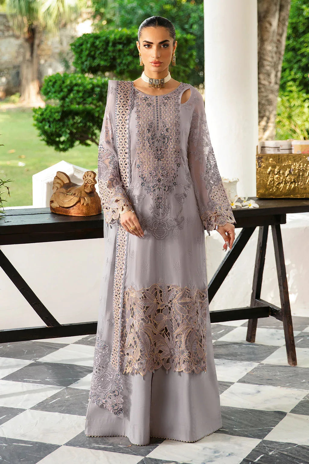 Ramsha | Dastak Luxury Chiffon Collection |  Q-104 - Rang-e-Khaas