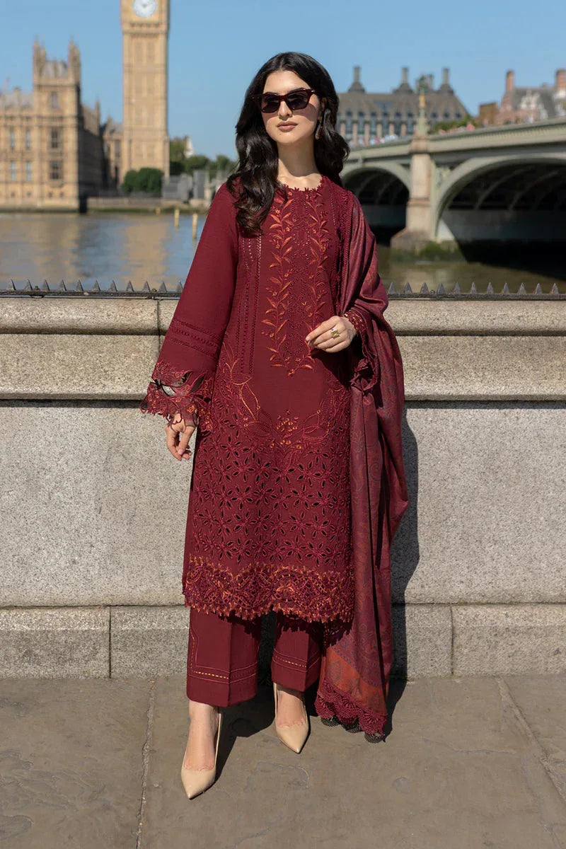Rangrasiya | Carnation Winter Shawl | Audrey - Rang-e-Khaas