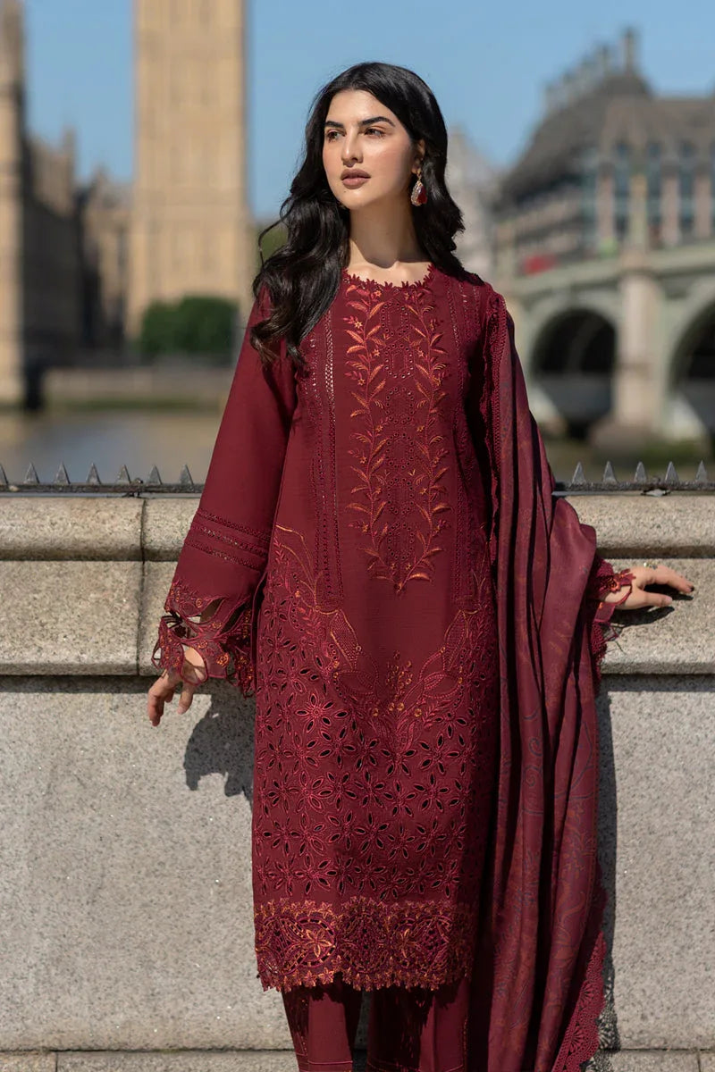 Rangrasiya | Carnation Winter Shawl | Audrey - Rang-e-Khaas