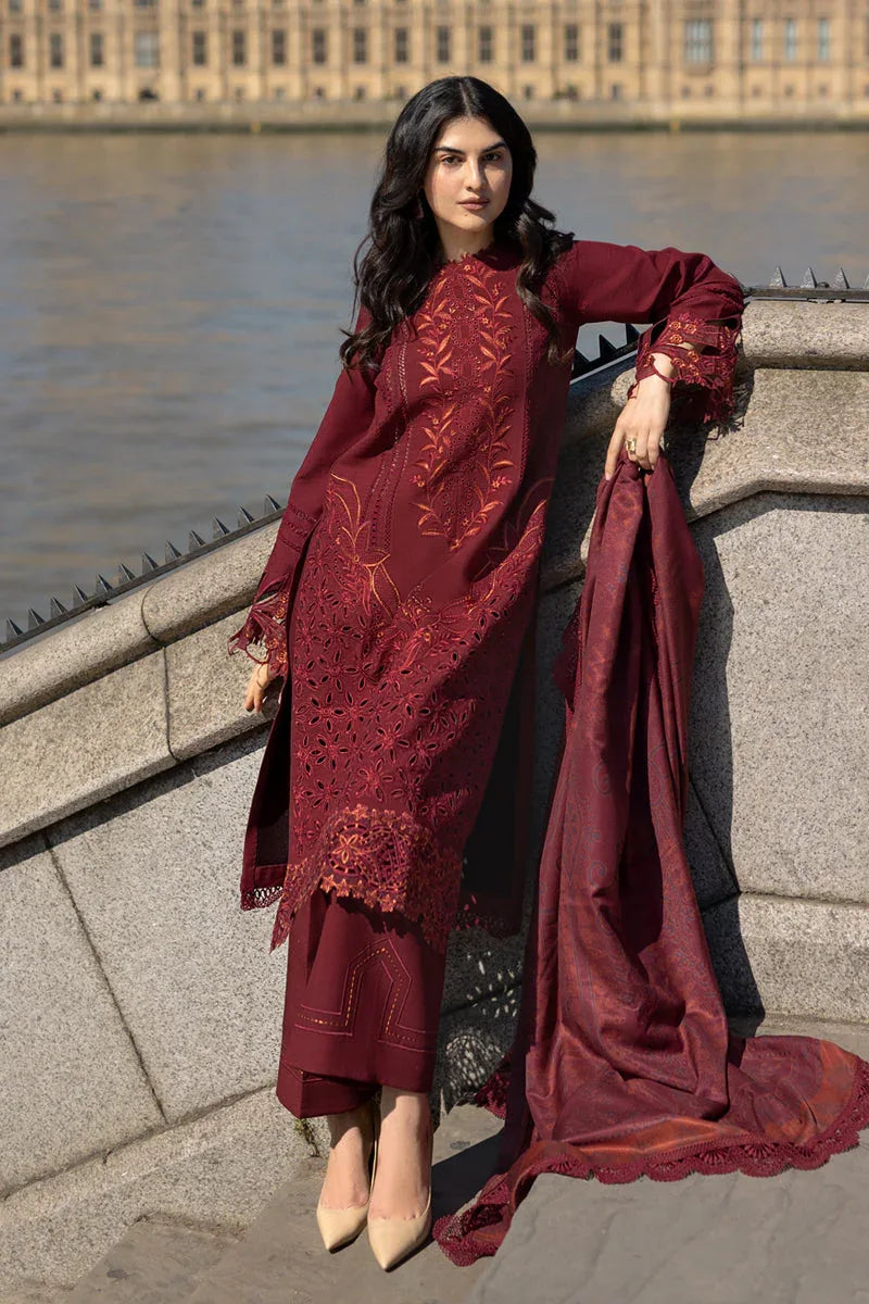 Rangrasiya | Carnation Winter Shawl | Audrey - Rang-e-Khaas