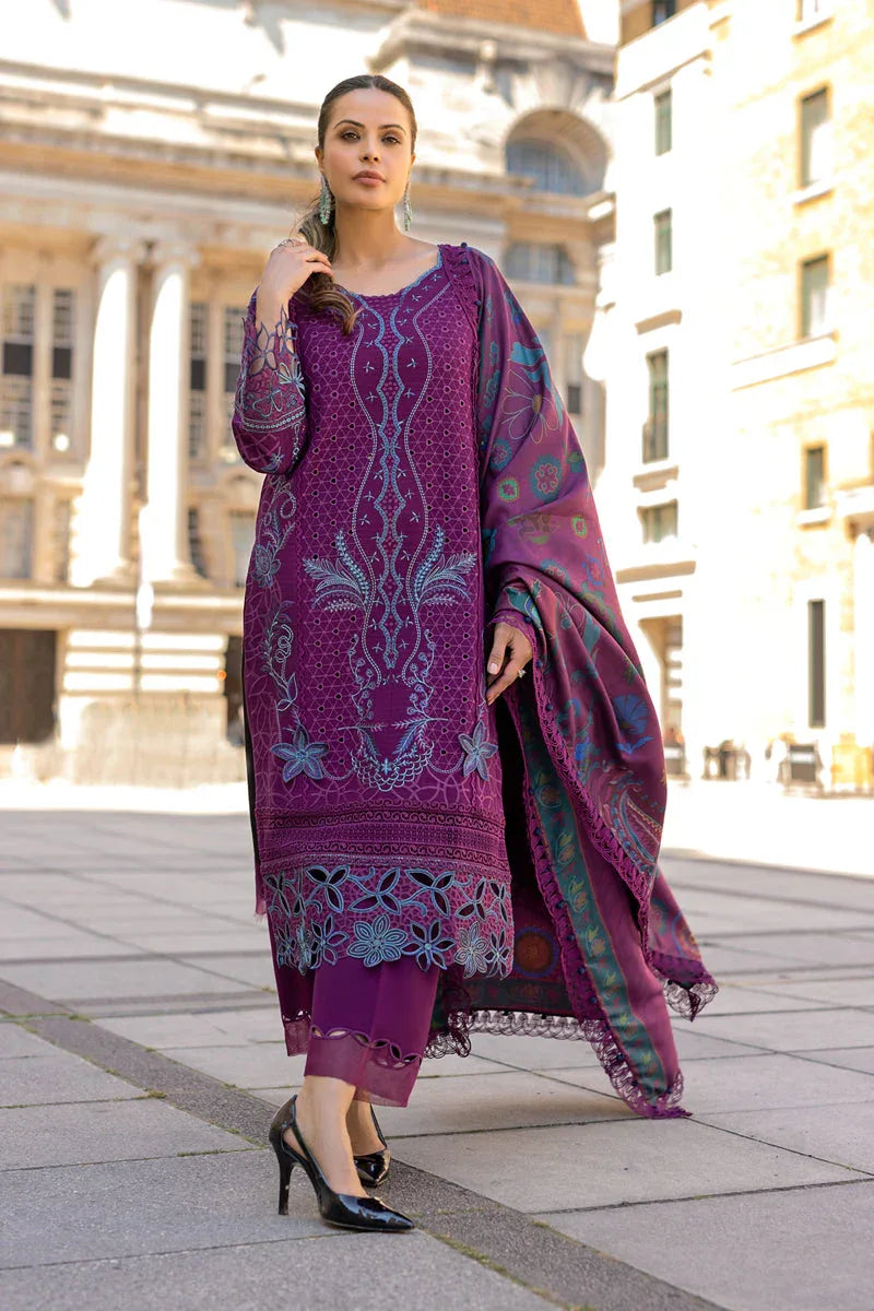 Rangrasiya | Carnation Winter Shawl | Freya - Rang-e-Khaas