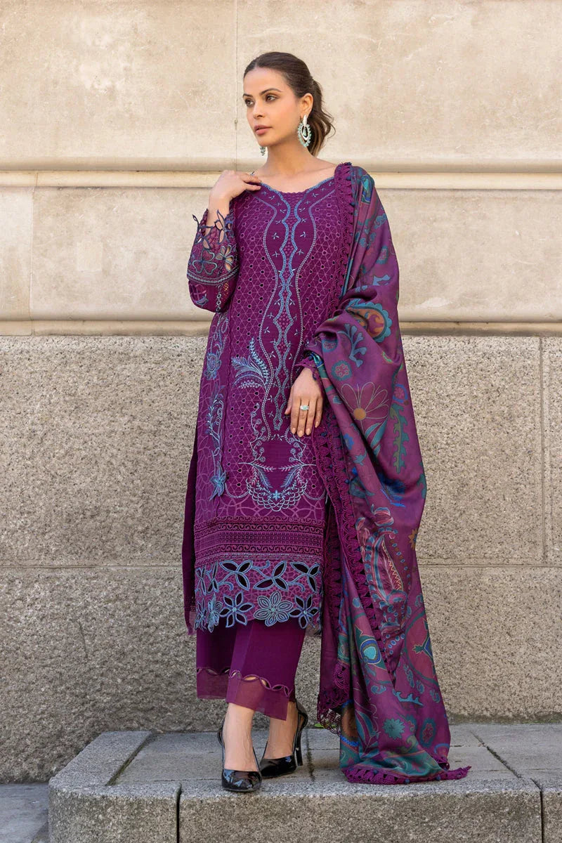Rangrasiya | Carnation Winter Shawl | Freya - Rang-e-Khaas