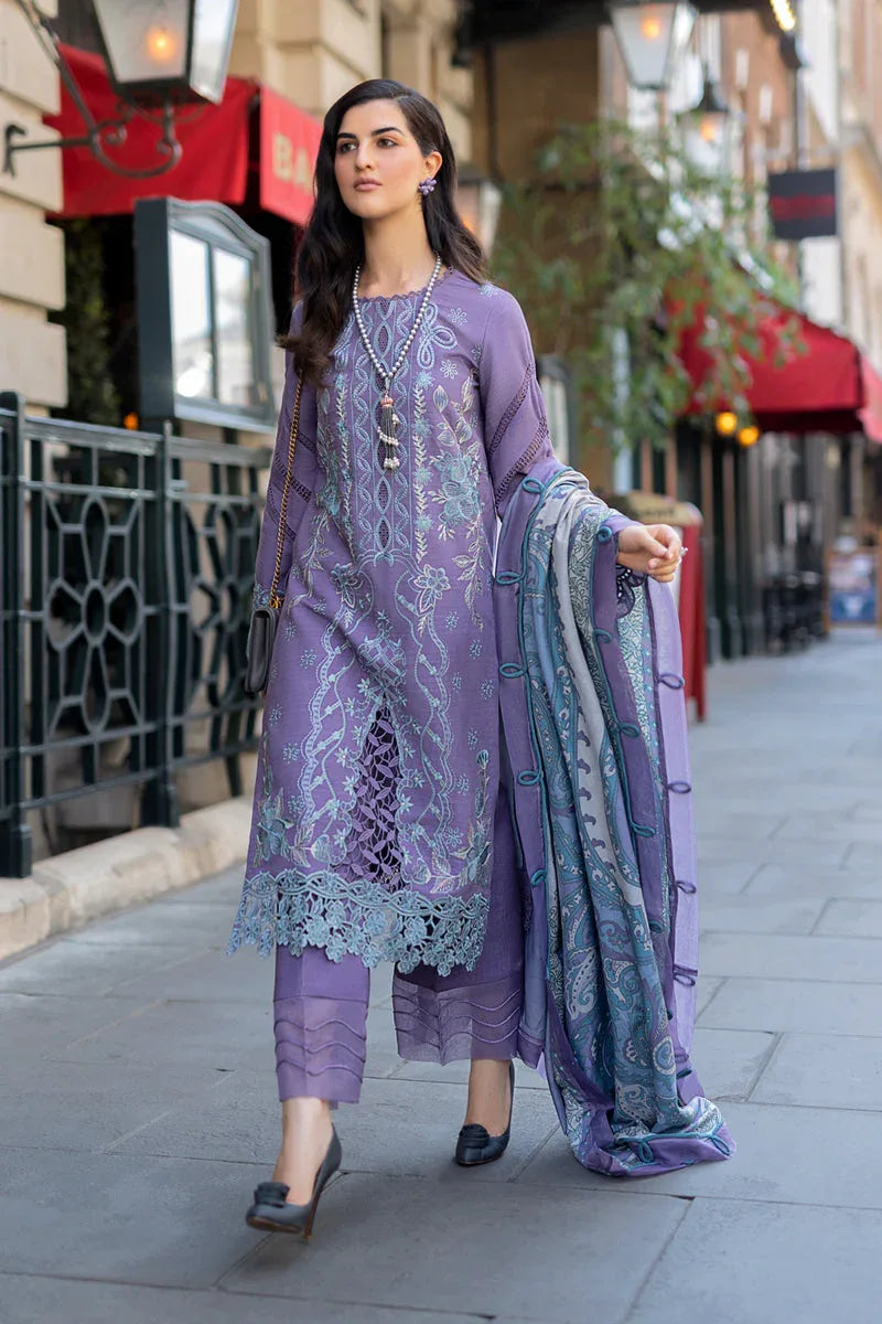 Rangrasiya | Carnation Winter Shawl | Lavender - Rang-e-Khaas