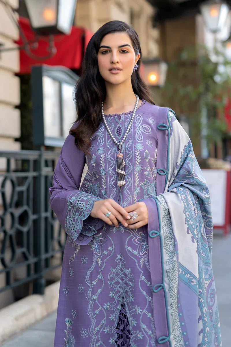 Rangrasiya | Carnation Winter Shawl | Lavender - Rang-e-Khaas