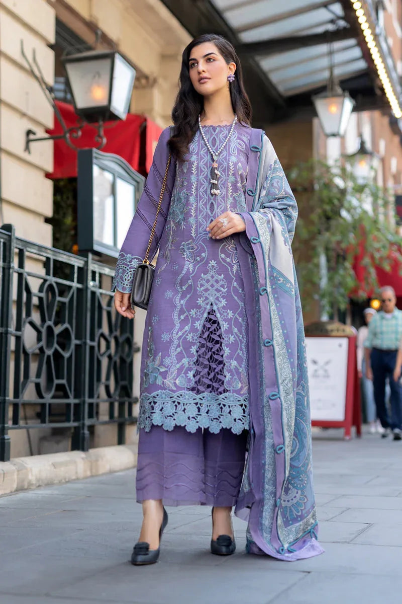 Rangrasiya | Carnation Winter Shawl | Lavender - Rang-e-Khaas