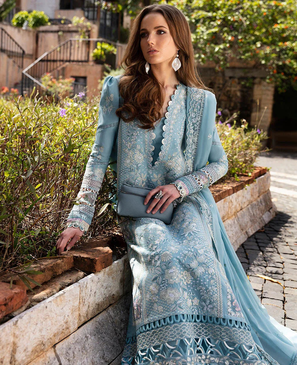 Republic Womenswear | Ilana Eid Luxury Lawn | Azure - Rang-e-Khaas