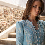 Republic Womenswear | Ilana Eid Luxury Lawn | Azure