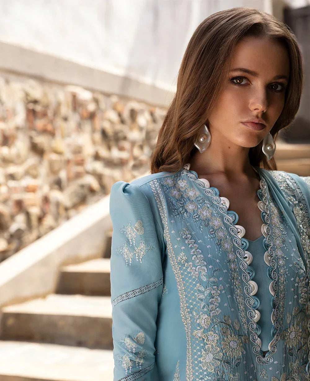 Republic Womenswear | Ilana Eid Luxury Lawn | Azure - Rang-e-Khaas