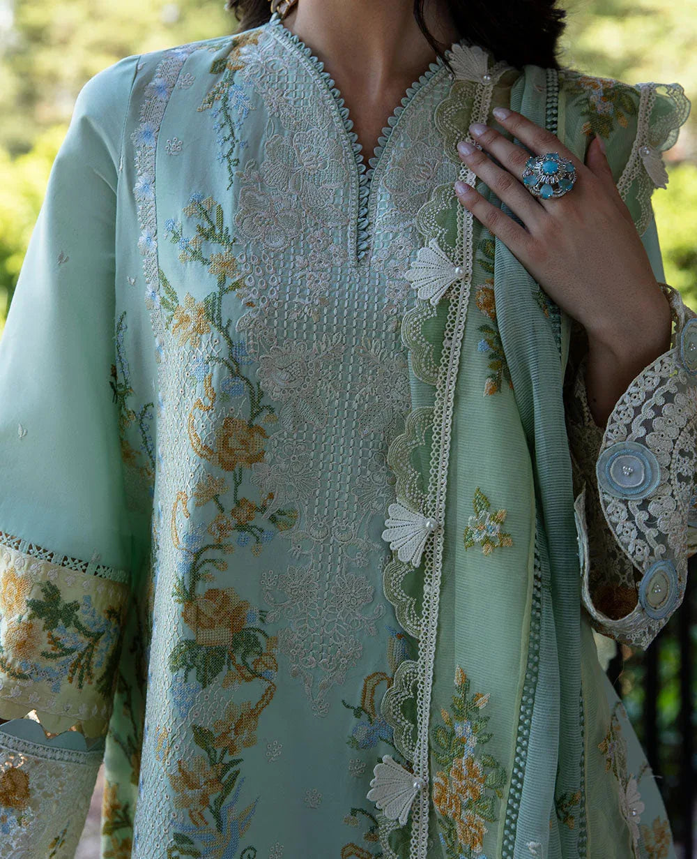 Republic Womenswear | Ilana Eid Luxury Lawn | Elaine - Rang-e-Khaas