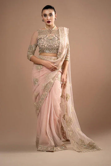 Imrozia Premium | Lumiere Luxury Sarees | 01 Rose Clair - Rang-e-Khaas