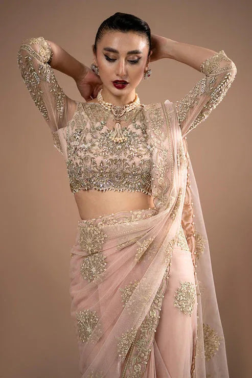 Imrozia Premium | Lumiere Luxury Sarees | 01 Rose Clair - Rang-e-Khaas
