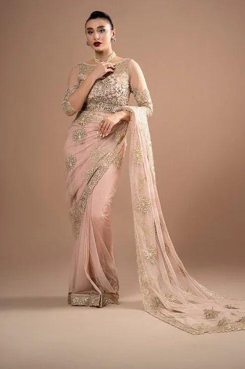 Imrozia Premium | Lumiere Luxury Sarees | 01 Rose Clair - Rang-e-Khaas