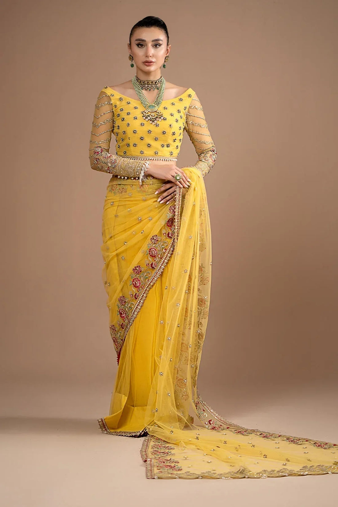 Imrozia Premium | Lumiere Luxury Sarees | 02 Lustrous Gold - Rang-e-Khaas