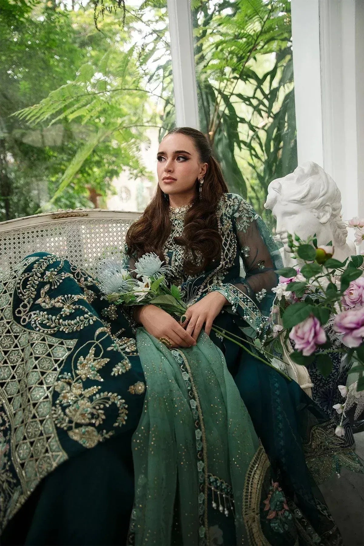 AJR Couture | Alif Luxury Wedding Formals 23 | Teal - Rang-e-Khaas