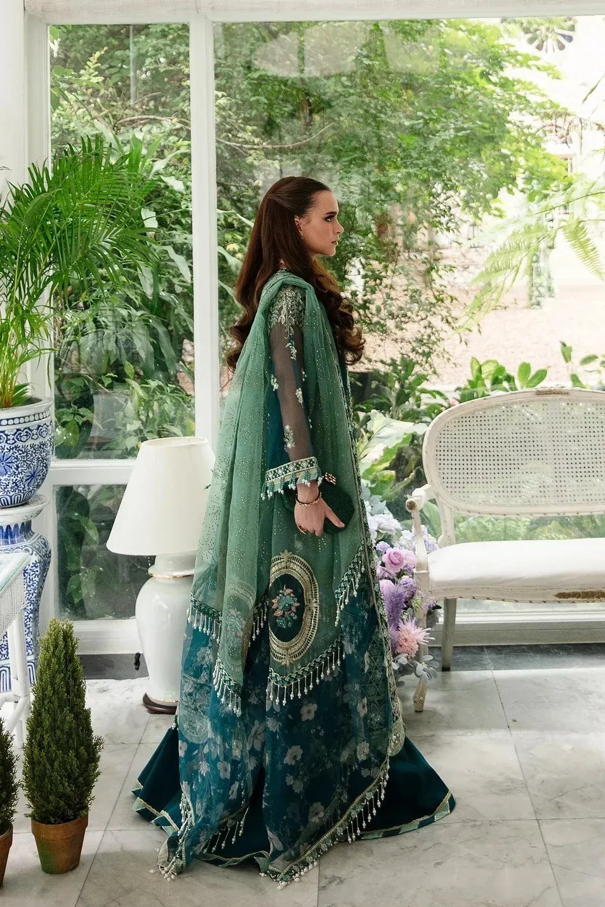 AJR Couture | Alif Luxury Wedding Formals 23 | Teal - Rang-e-Khaas