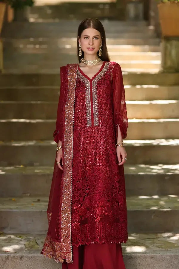 Noor by Saadia Asad | Chiffon Formals 23 | D3-Sirena - Rang-e-Khaas