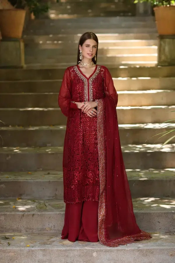 Noor by Saadia Asad | Chiffon Formals 23 | D3-Sirena - Rang-e-Khaas