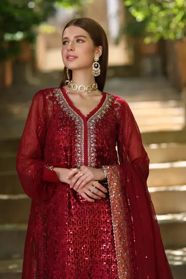 Noor by Saadia Asad | Chiffon Formals 23 | D3-Sirena - Rang-e-Khaas