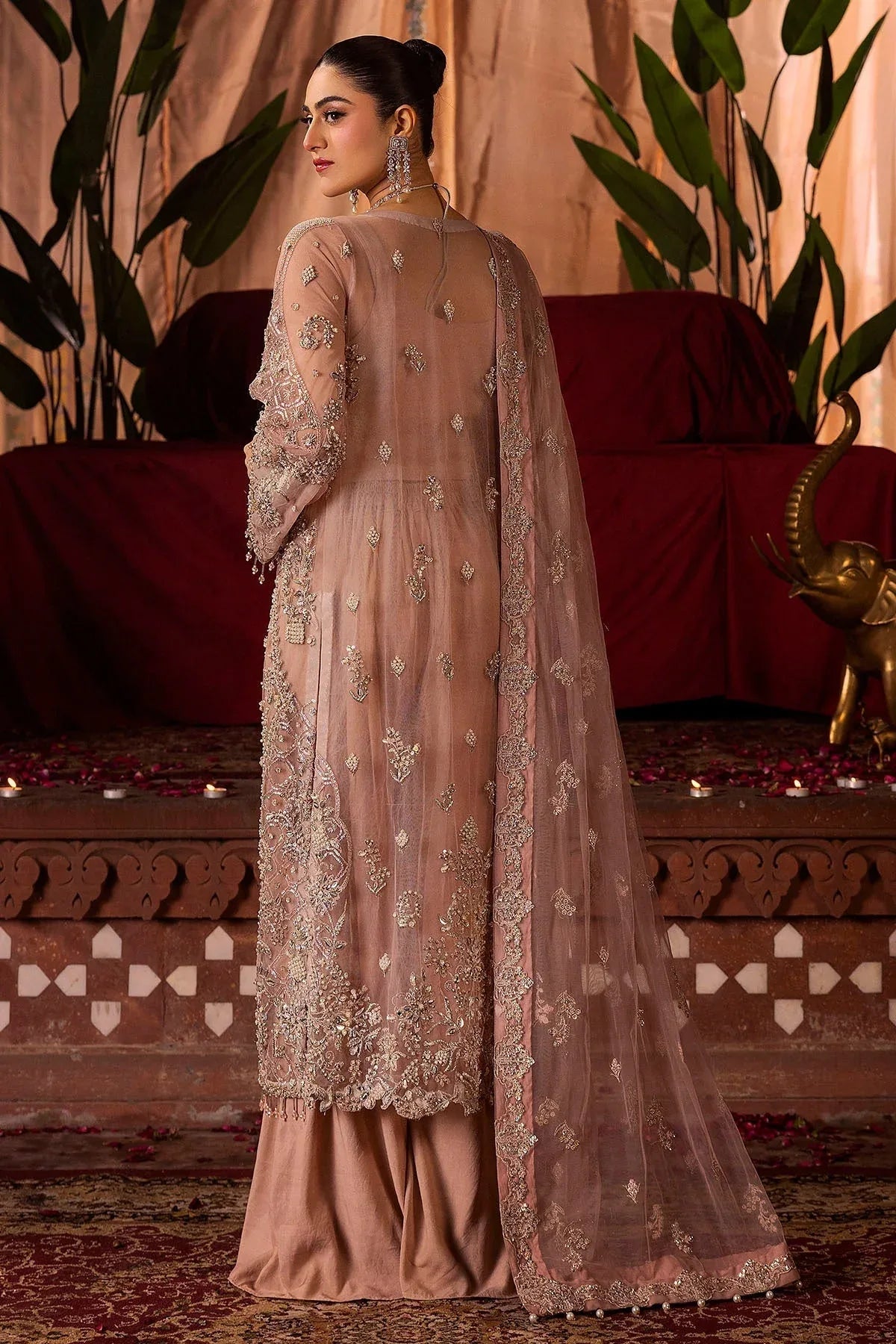 Motifz | Bridal Couture | 0011-REEM EMBROIDERED SILK NET STITCHED - Rang-e-Khaas