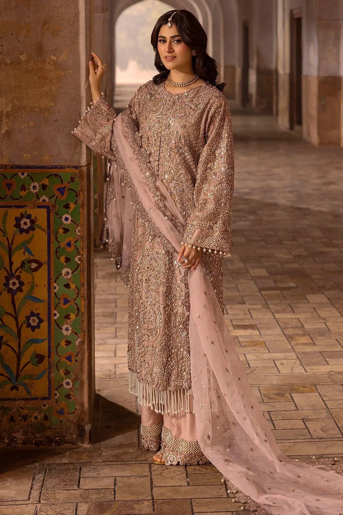 Motifz | Bridal Couture | 0012-MAYASA EMBROIDERED MESSORI STITCHED - Rang-e-Khaas