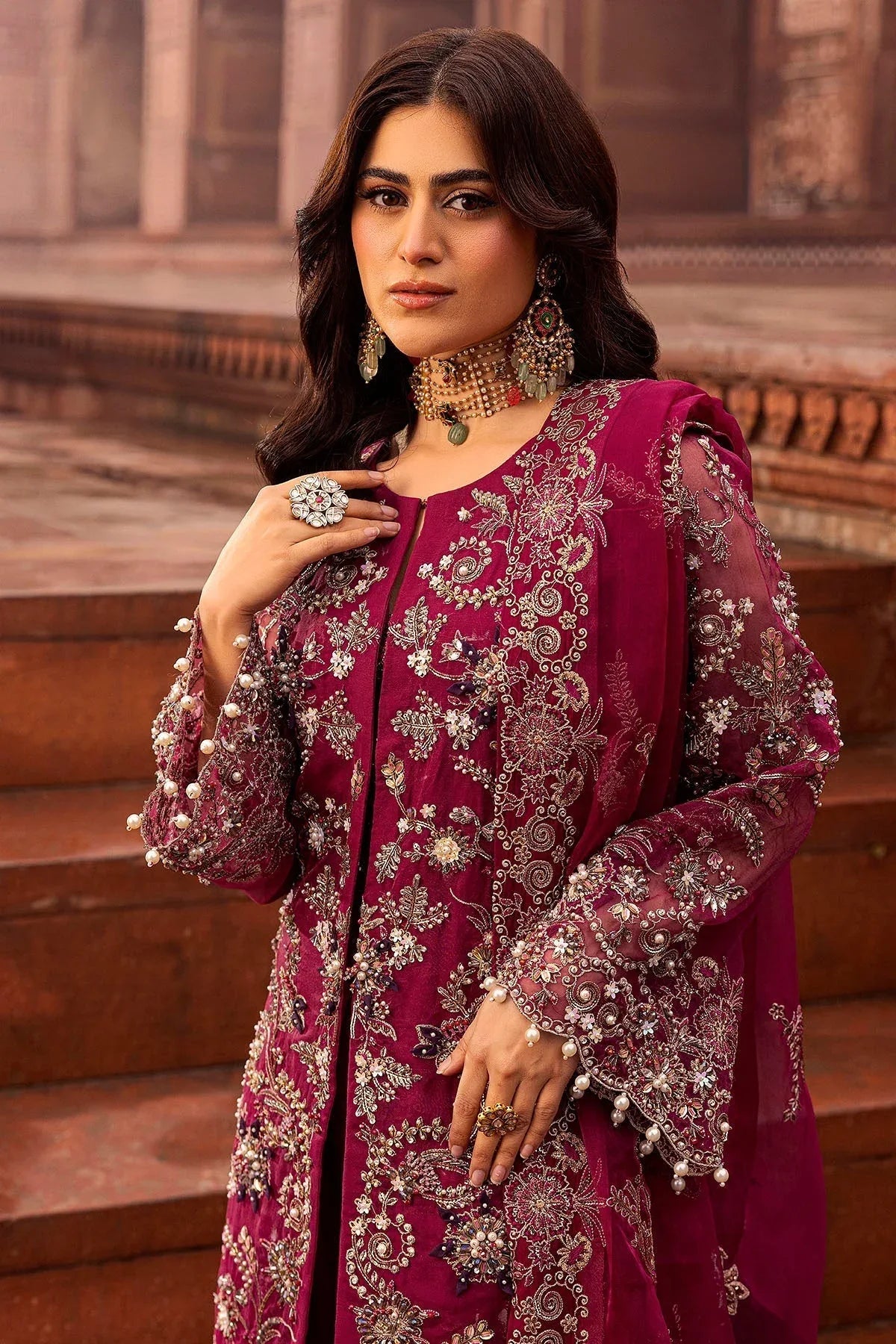 Motifz | Bridal Couture | 0013-HEER EMBROIDERED ORGANZA STITCHED - Rang-e-Khaas