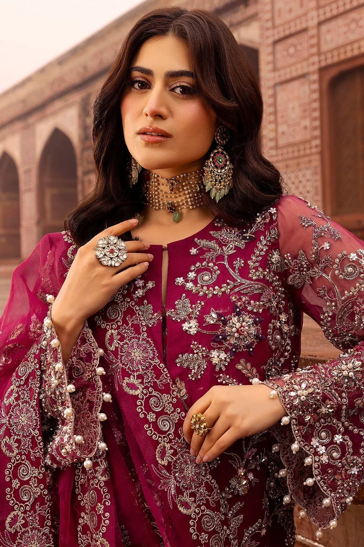Motifz | Bridal Couture | 0013-HEER EMBROIDERED ORGANZA STITCHED - Rang-e-Khaas