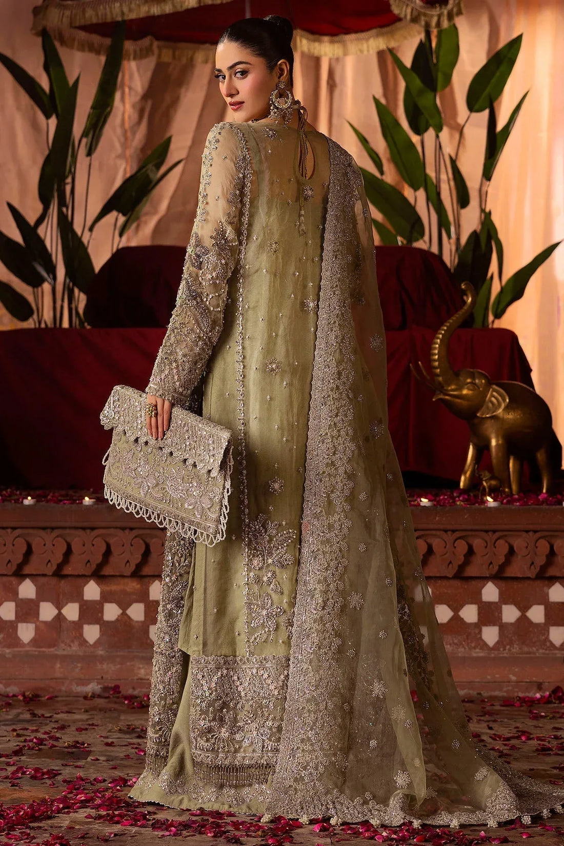 Motifz | Bridal Couture | 0016-MEERAZ EMBROIDERED ORGANZA STITCHED - Rang-e-Khaas