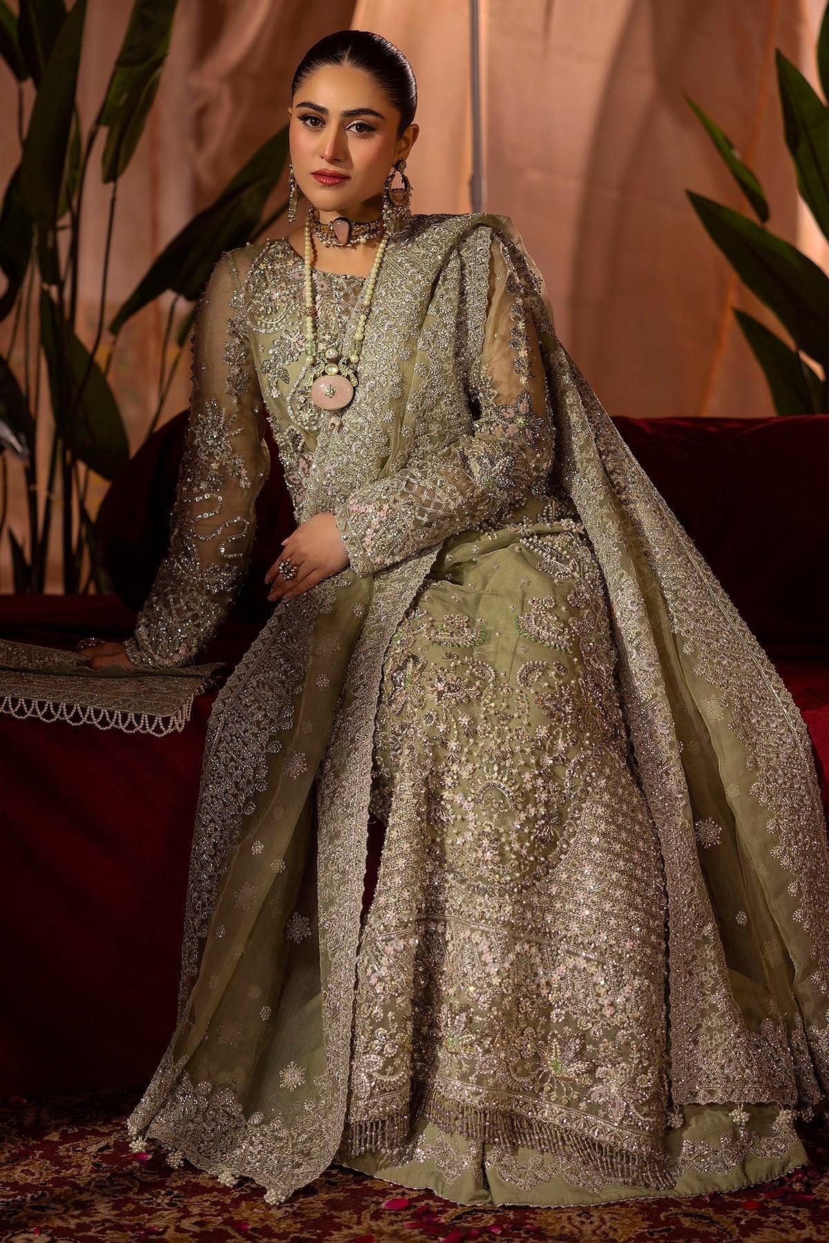 Motifz | Bridal Couture | 0016-MEERAZ EMBROIDERED ORGANZA STITCHED - Rang-e-Khaas
